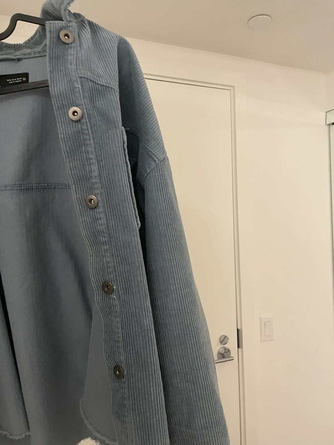 Zara Corduroy Overshirt - Blue, Size M