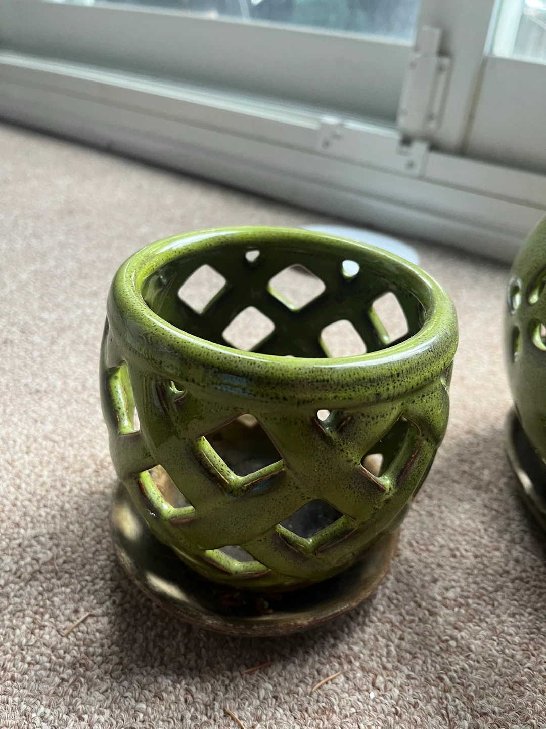 Green Ceramic Plant Pot Set - photo 2
