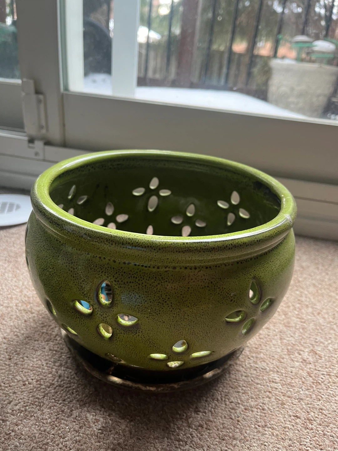 Green Ceramic Plant Pot Set - photo 3
