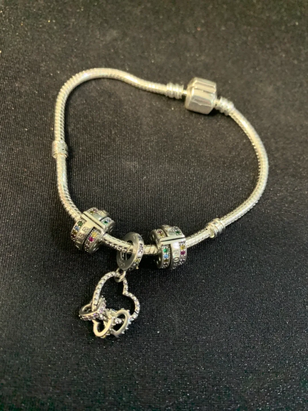 S925 Bracelet with 3 pieces S925 Charms