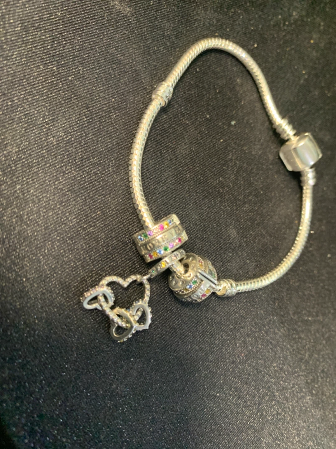 S925 Bracelet with 3 pieces S925 Charms - photo 2