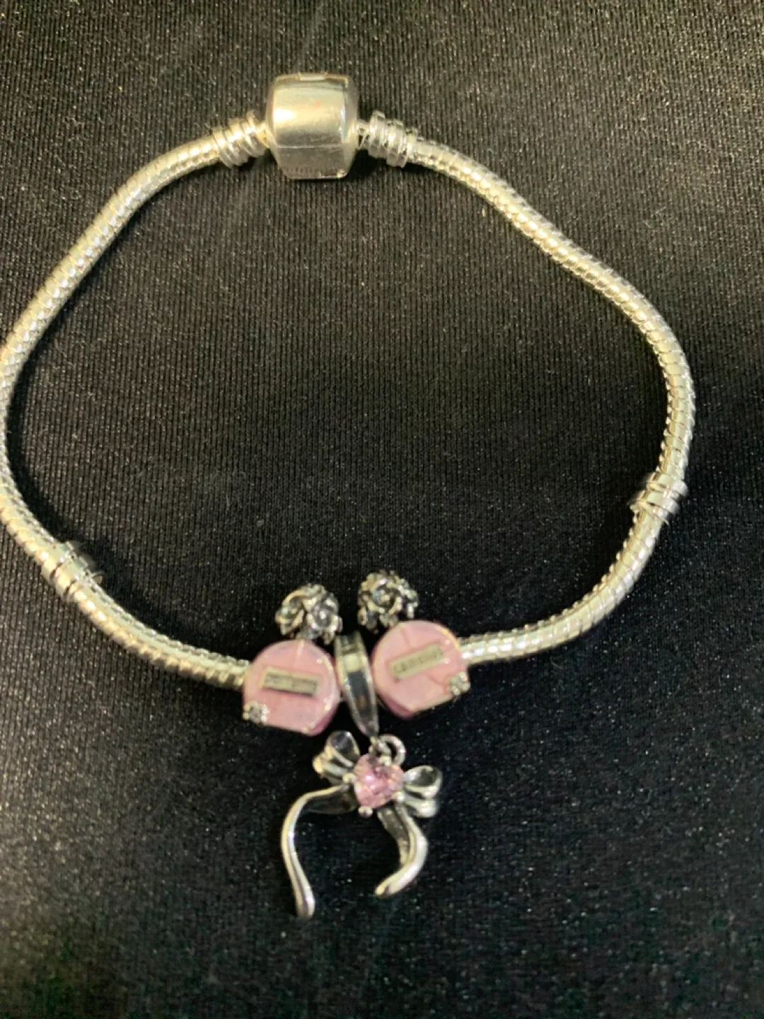 S925  Bracelet with S925 3 Charms