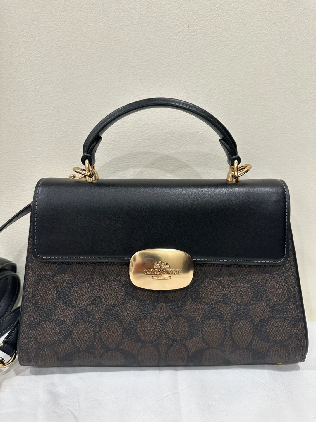 Coach Top Handle Satchel - Brown/Black - photo 2