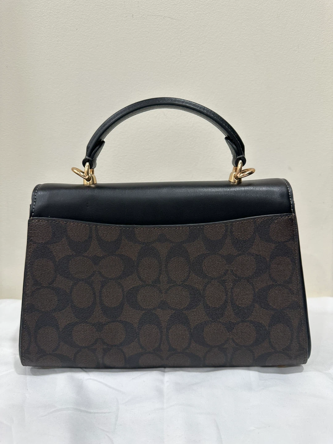 Coach Top Handle Satchel - Brown/Black - photo 4