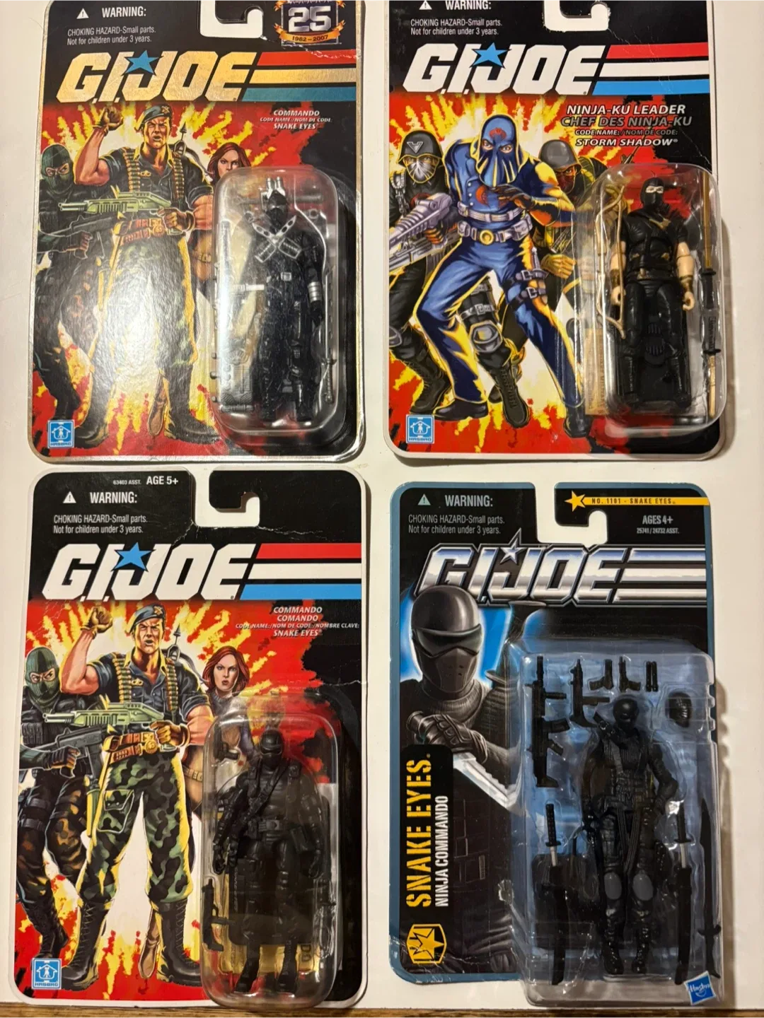 GI Joe Action Figures - Snake Eyes, Storm Shadow