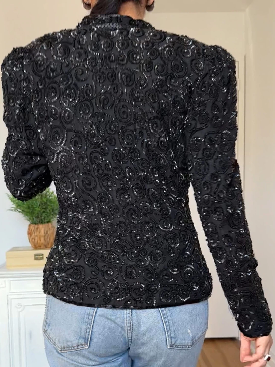 Vintage 80’s Sequin Beaded Silk Jacket - photo 5