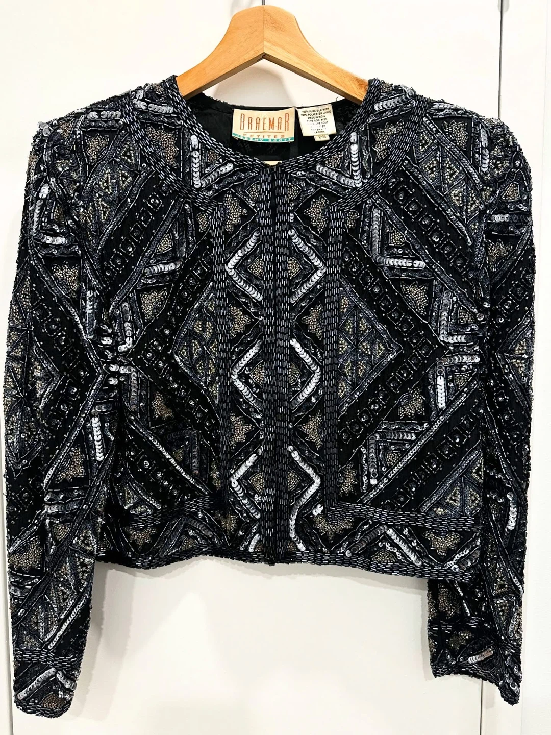 Vintage 90’s Braemar by Jeremy Scott Sequin Beaded Bolero Jacket - photo 5