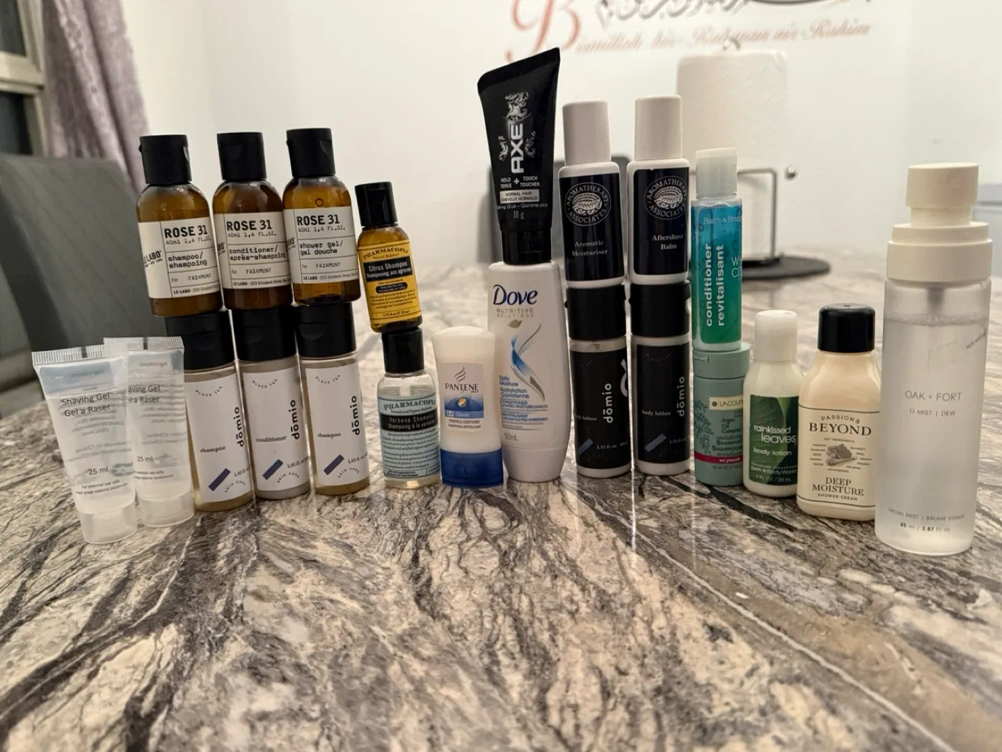 brand new Variety of Travel Size Toiletries. Packet prices 15$