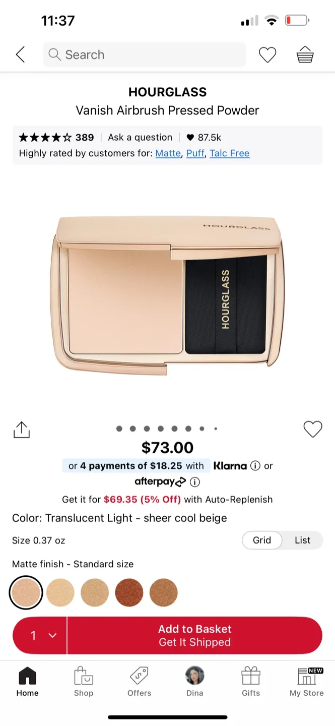 HOURGLASS Vanish Airbrush Pressed Powder