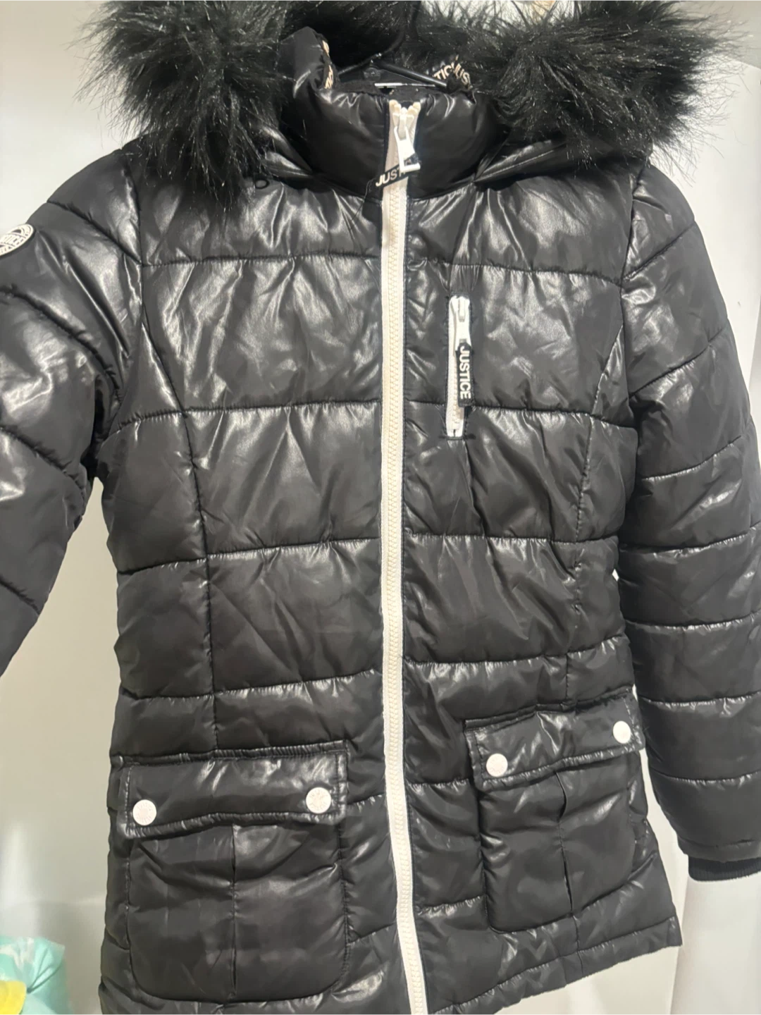 Justice Black Puffer Jacket - photo 3