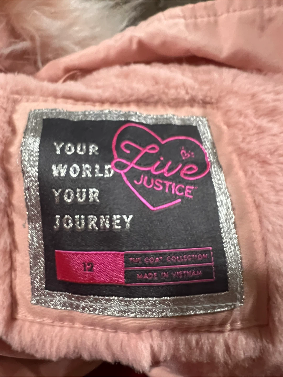 Live Justice Pink Winter Coat Size 12 - photo 5
