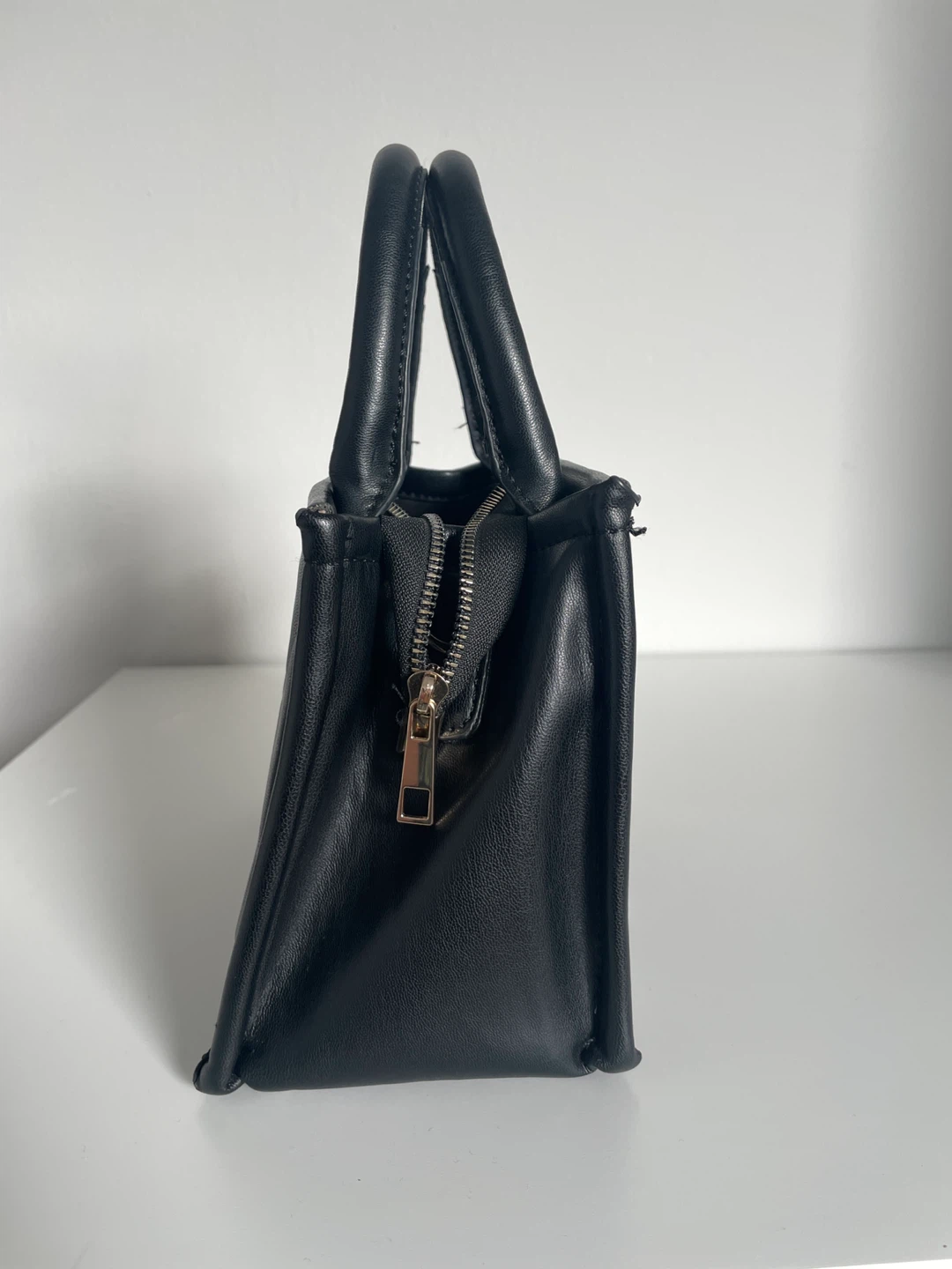 Black Quilted Mini Tote Bag - photo 4