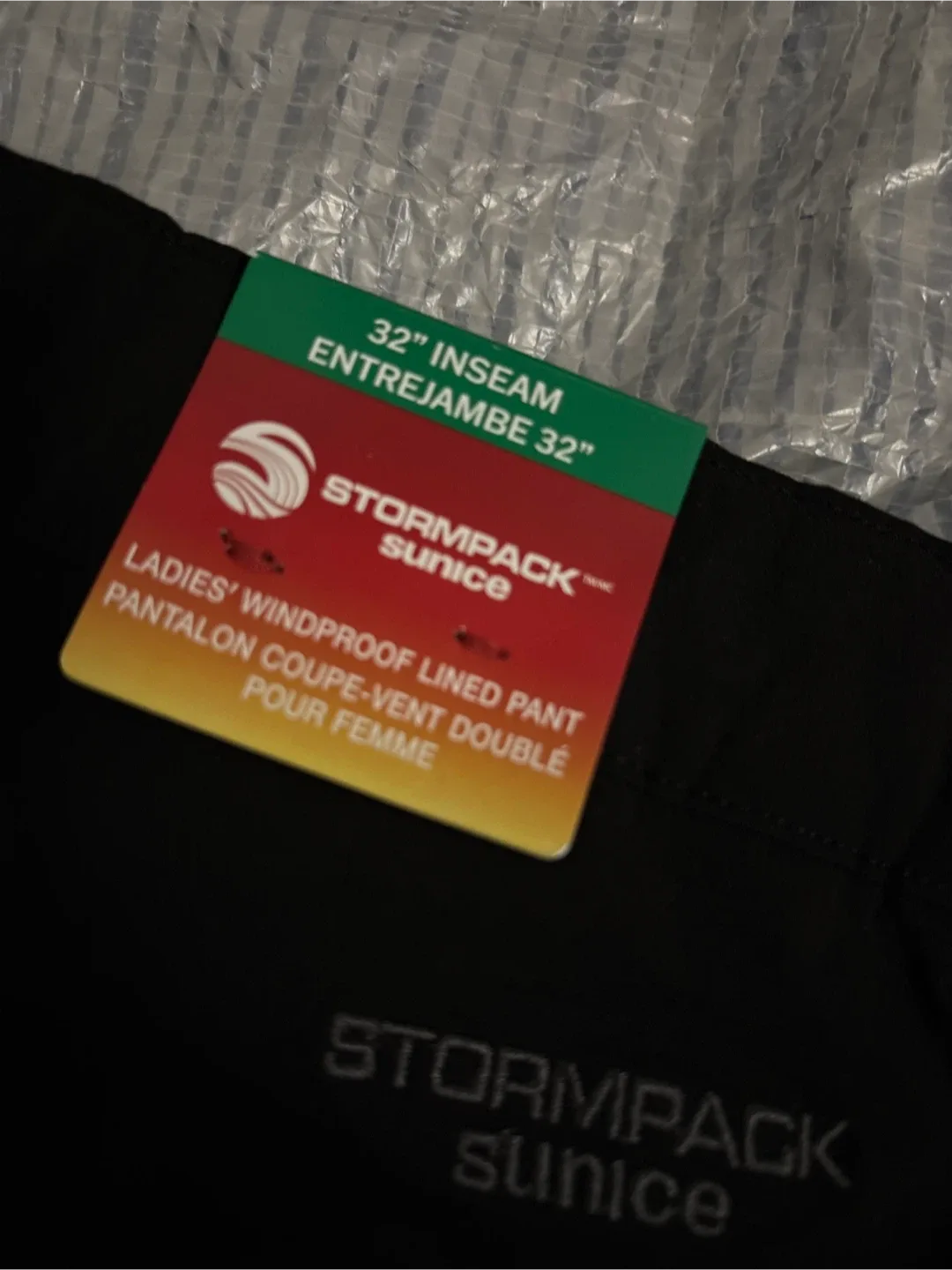 Stormpack sunice Ladies Windproof Pants - Size XL