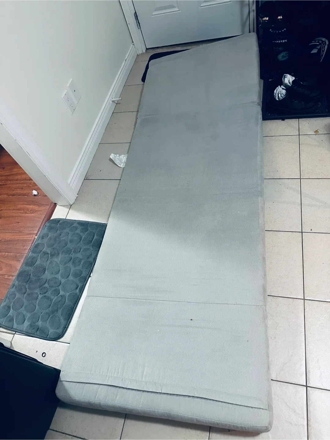 Grey Folding Foam Mattress Sofa Bed image indicator(2)