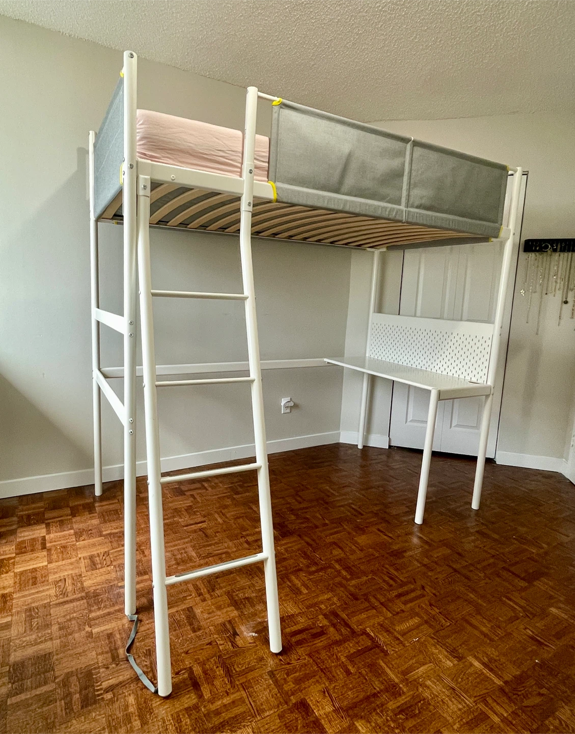 IKEA VITVAL Loft Bed Frame with Desk - photo 2