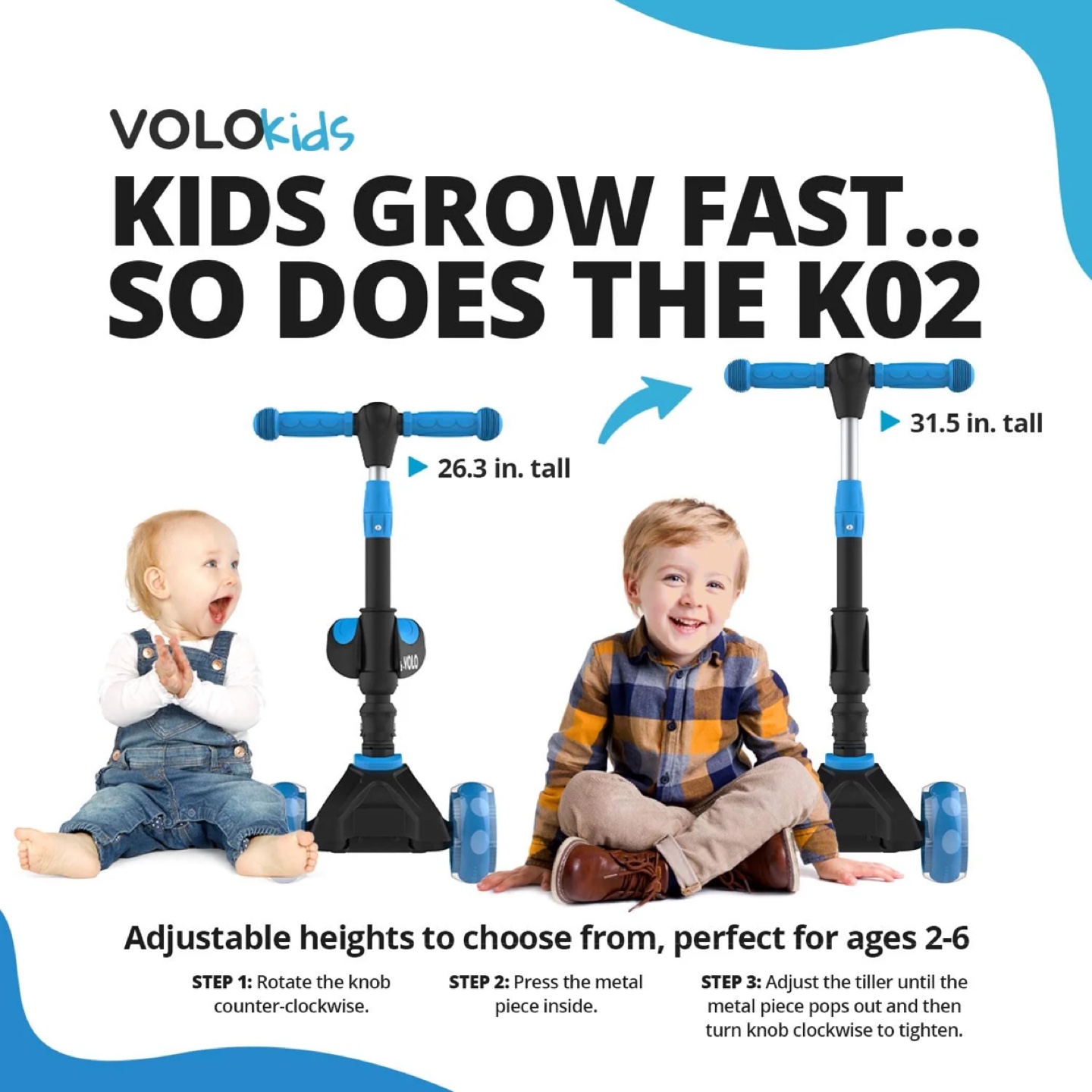 VOLO Kids Scooter with LED Wheels - photo 3