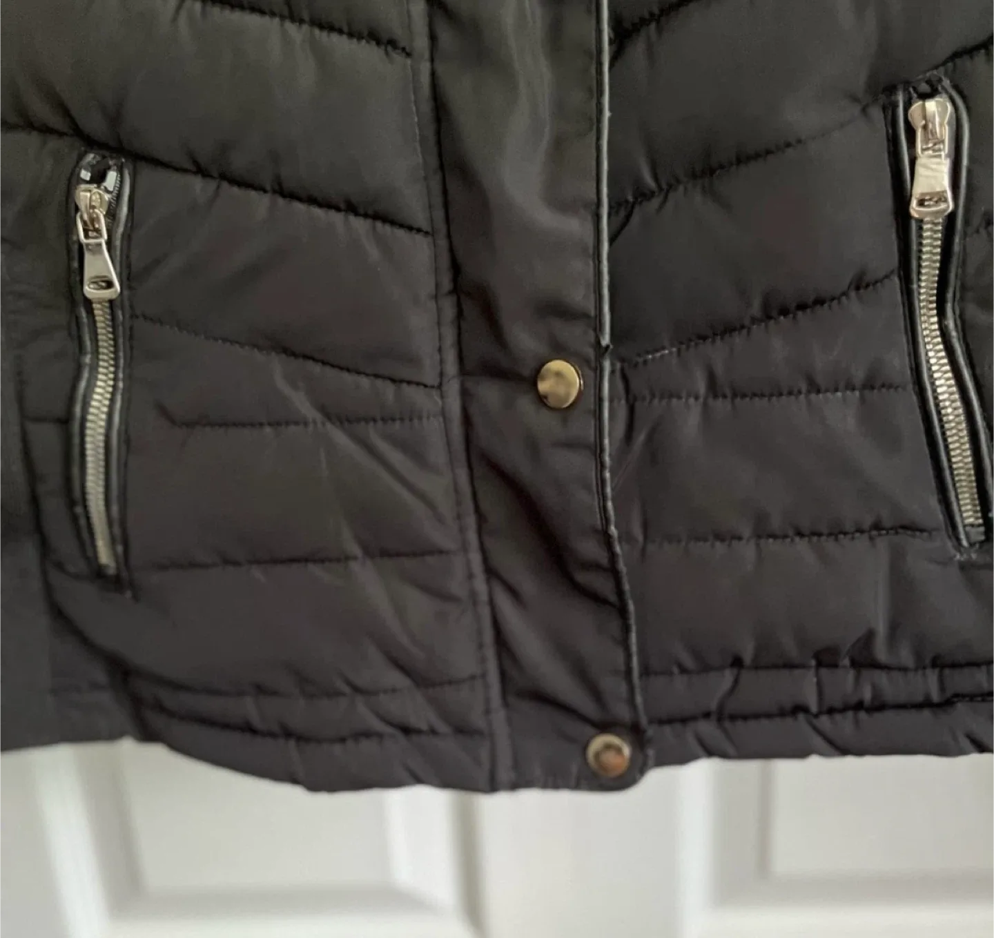 YMI Collection Black Puffer Jacket - Size Small image indicator(4)