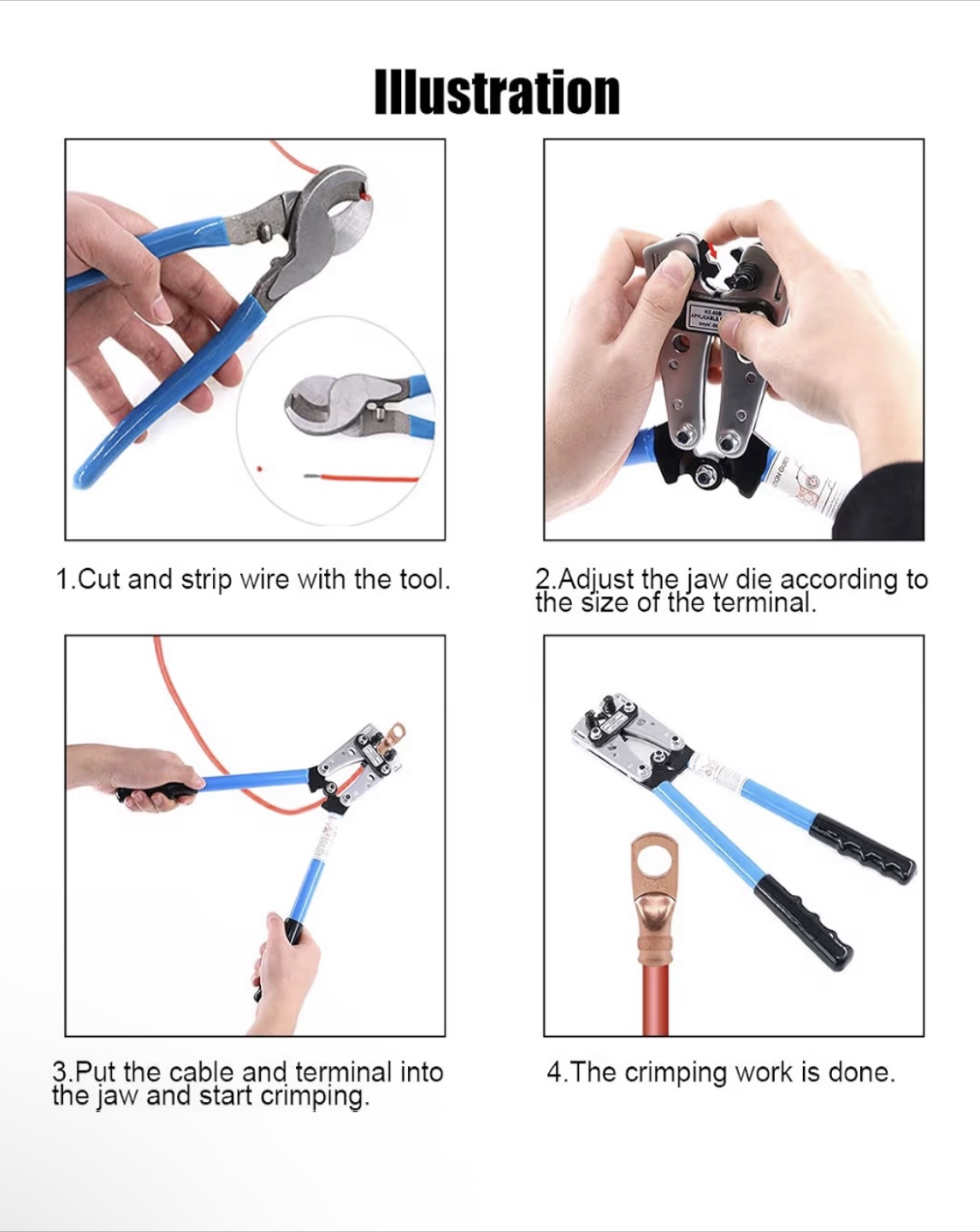 HX-50B Cable Crimper & Wire Cutter Tool - photo 5