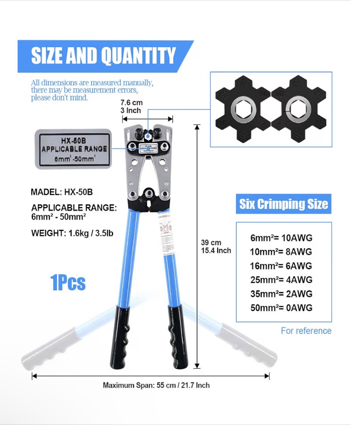 HX-50B Cable Crimper & Wire Cutter Tool - photo 2