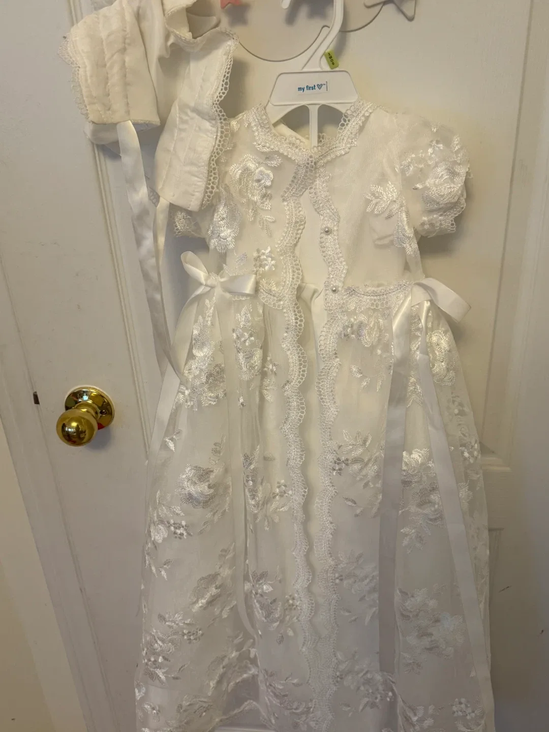 My First Gown - White Lace Christening Dress