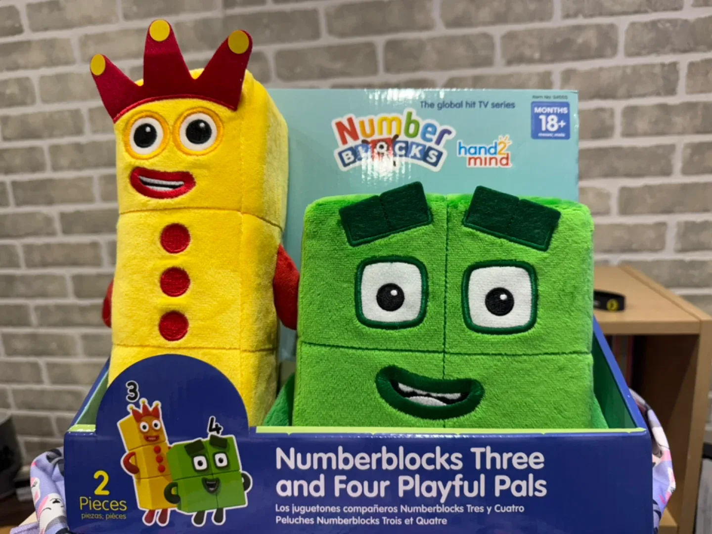 Numberblocks Three and Four Playful Pals Plush Toys