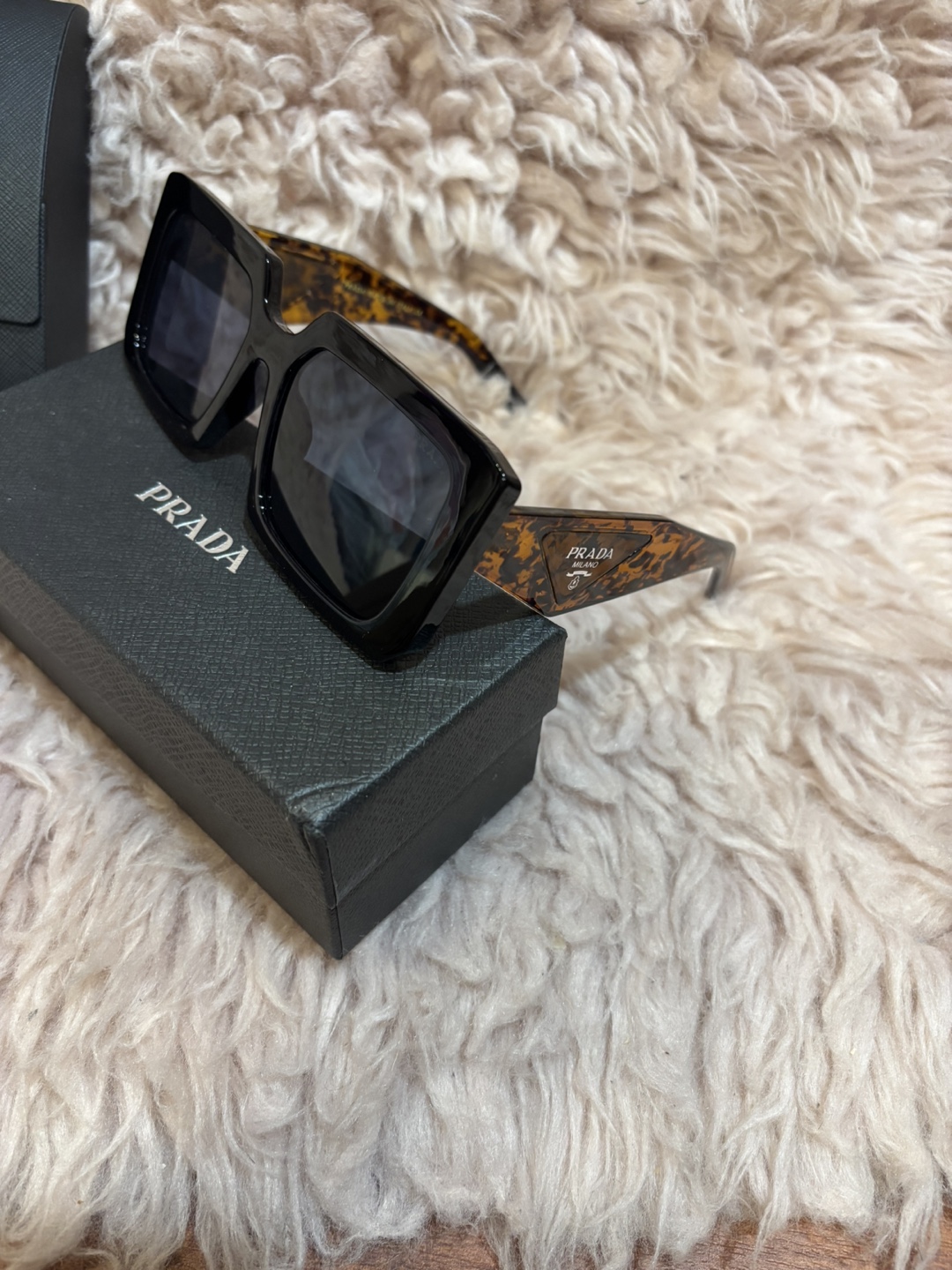 Prada Sunglasses Black and Tortoise