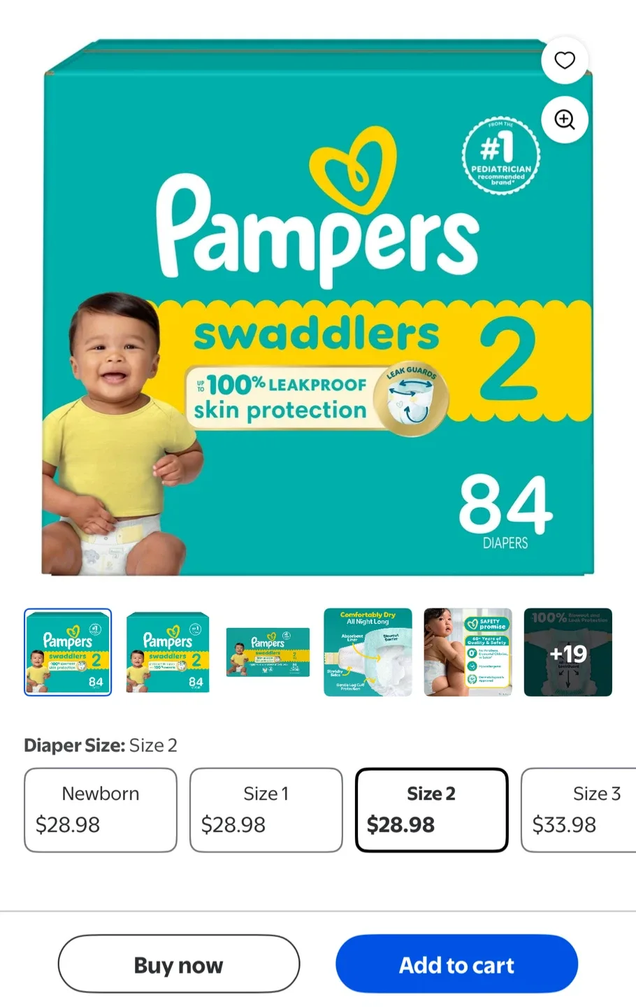 Pampers Swaddlers Size 2 - 84 Diapers image indicator(3)