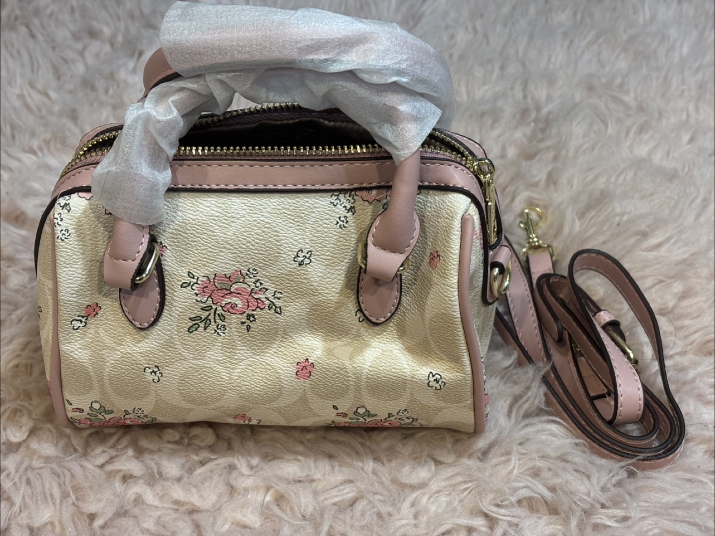 Coach Mini Rowan Satchel Floral Print