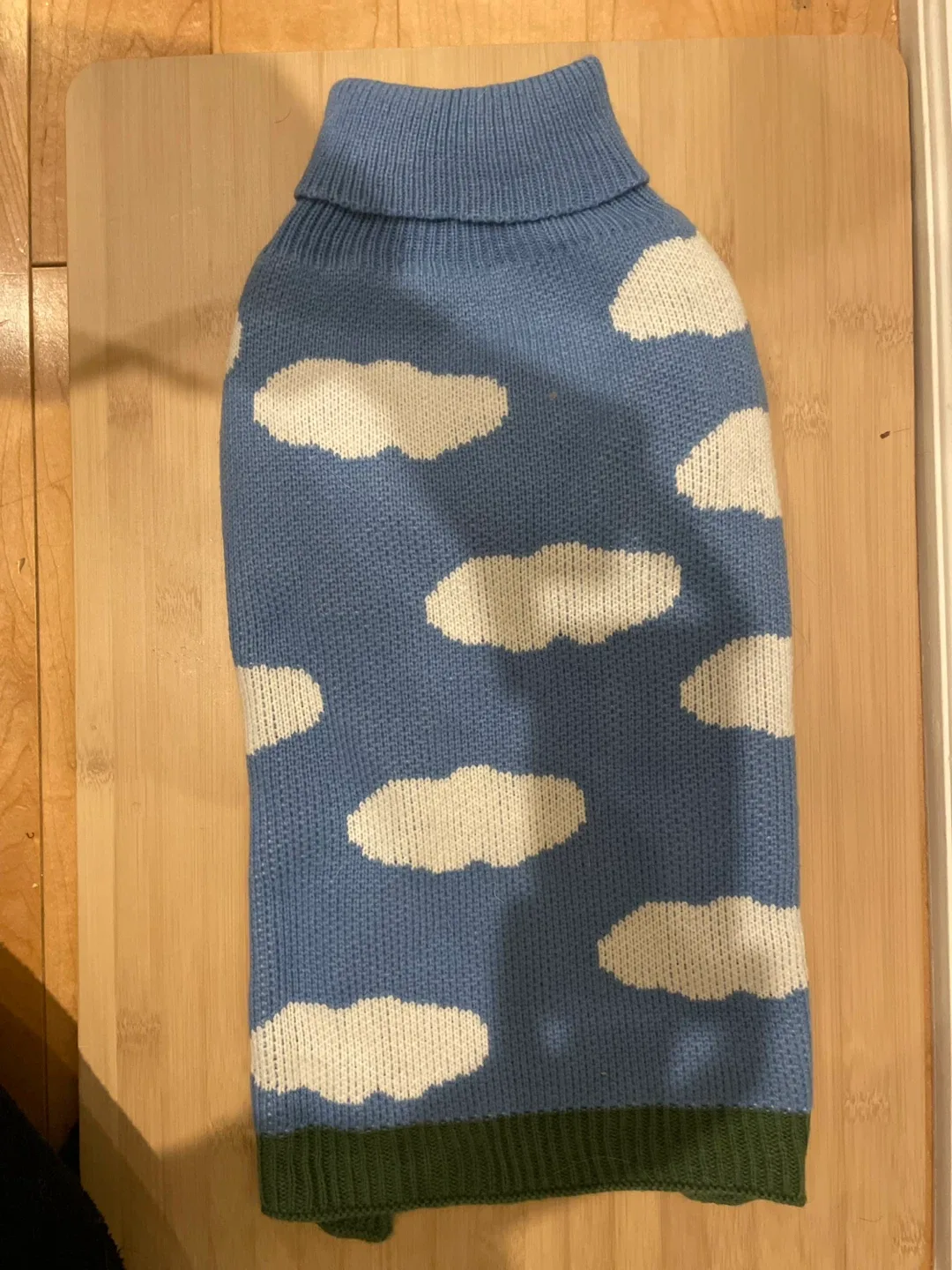 Cloud Pattern Dog Sweater - Blue