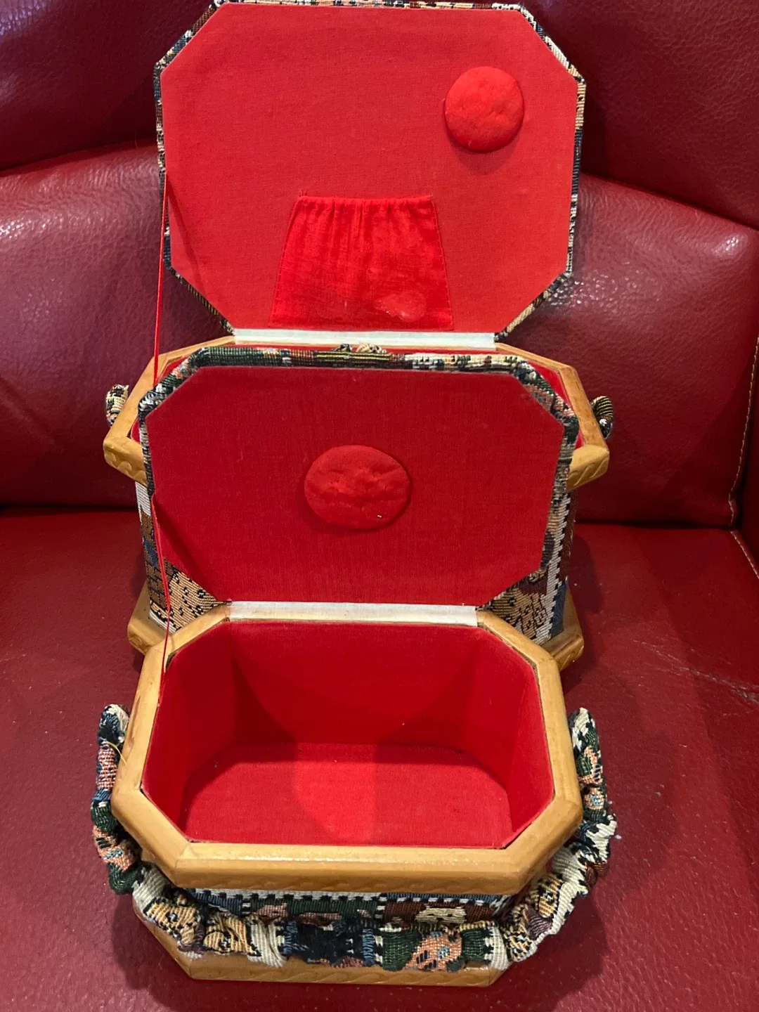 Vintage Cat-Themed Tapestry Boxes (Set of 2)