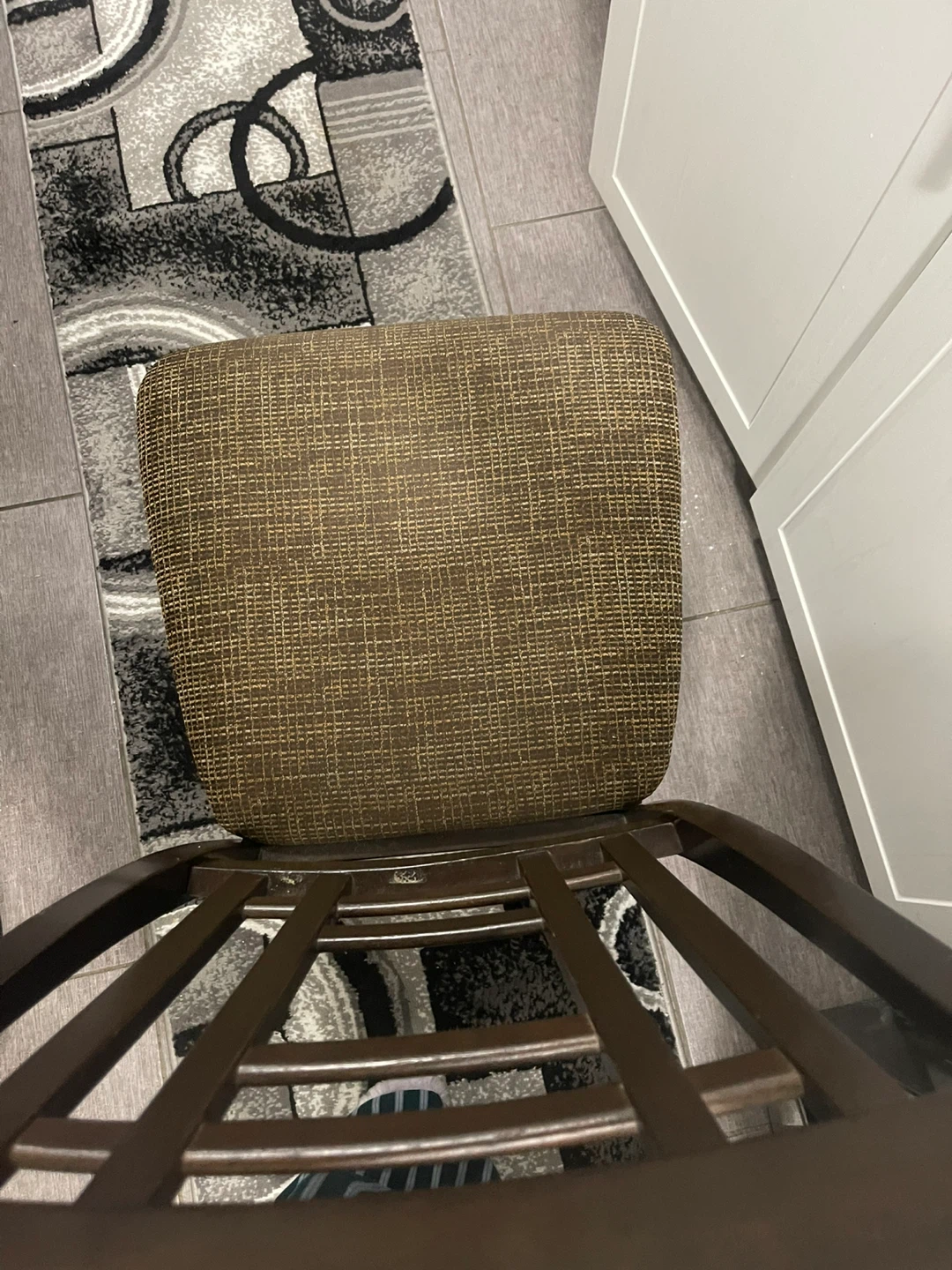 Set of 3 Brown Upholstered Dining Chairs - photo 5