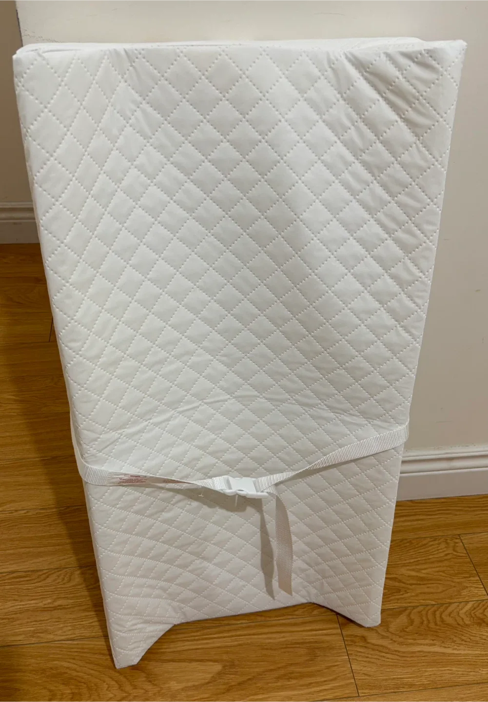White Quilted Changing Table Pad Cover