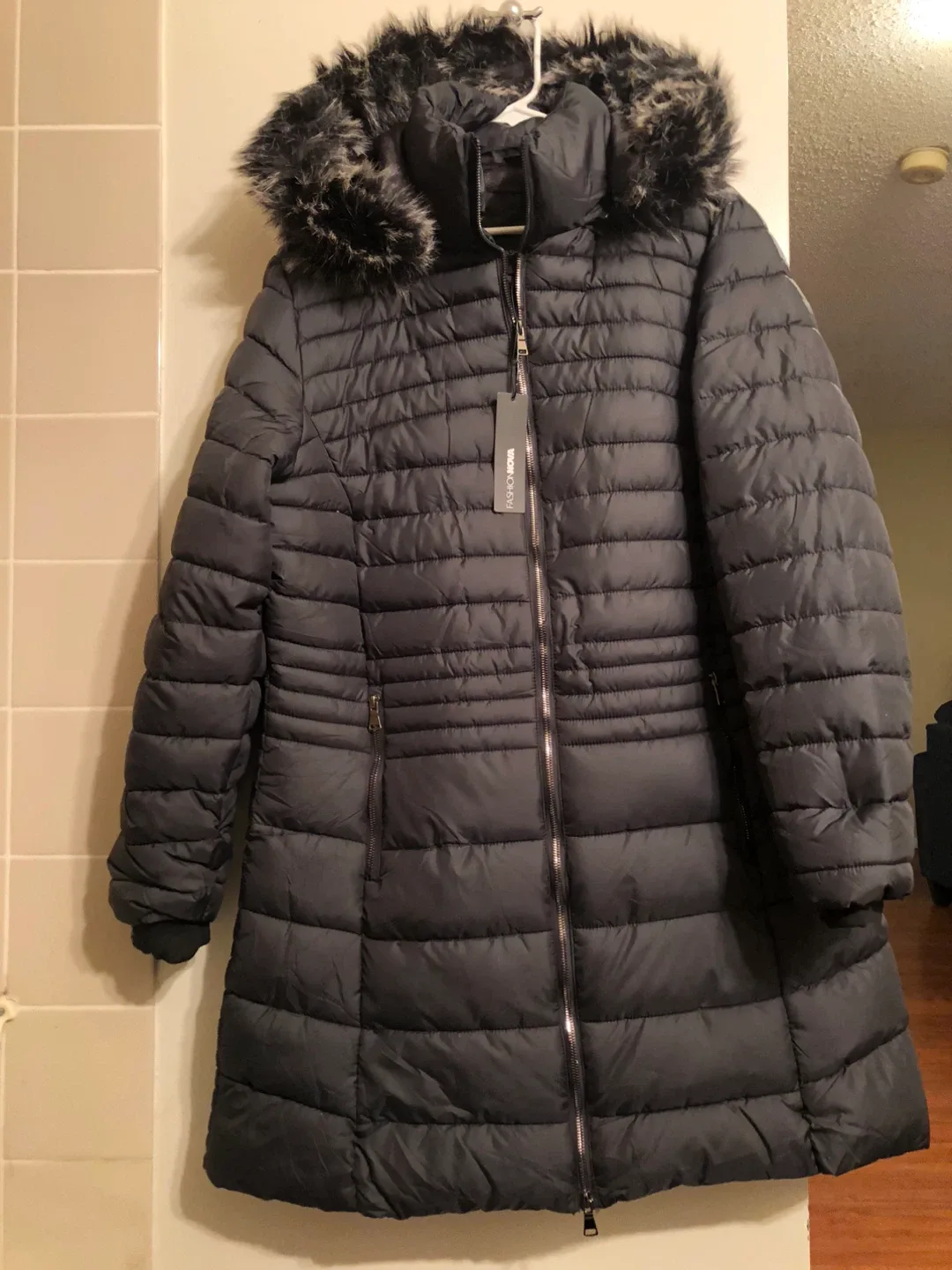 Fashion Nova Caught In The Cold Puffer Coat - 2X