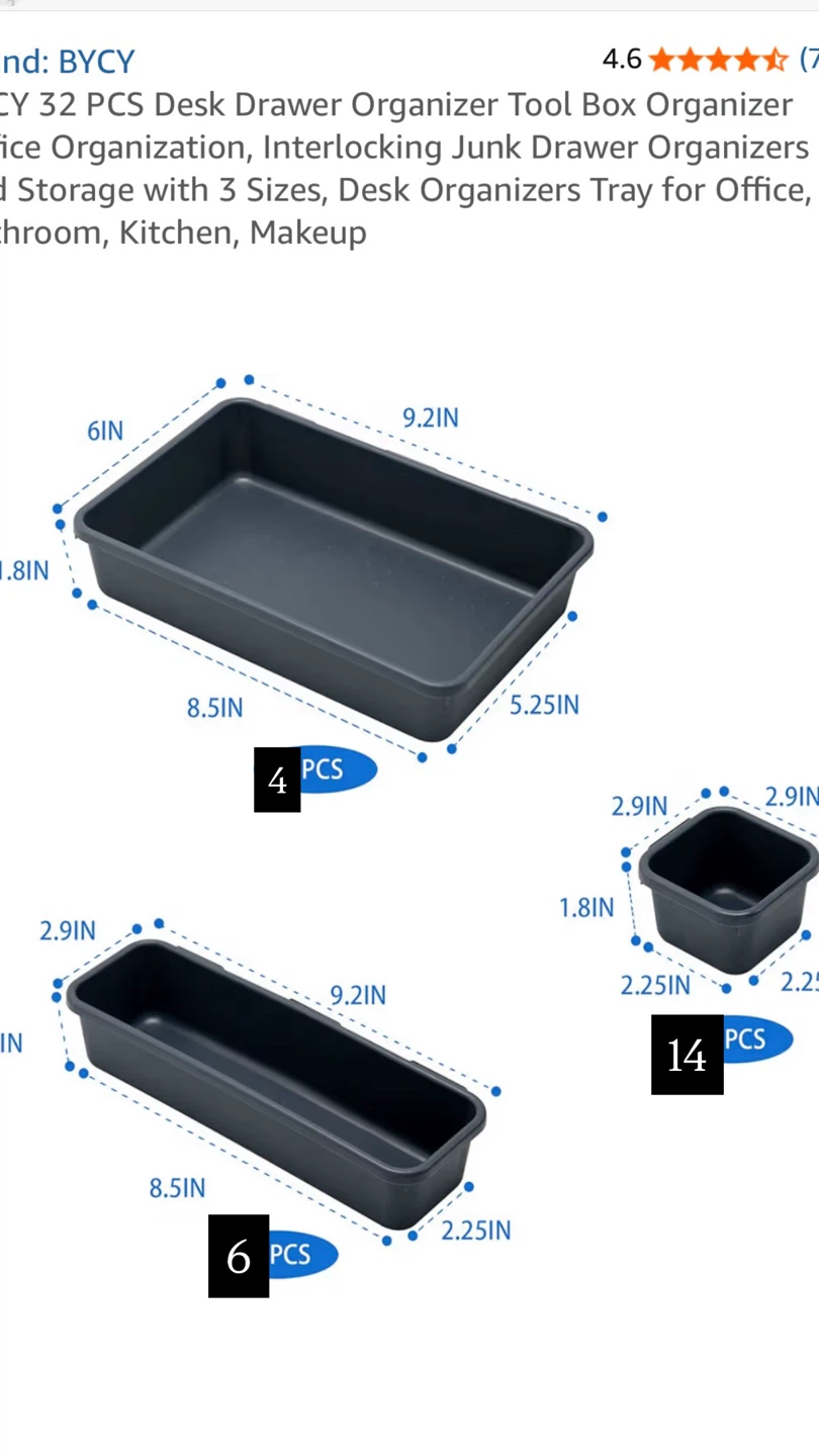 BYCY 24 PCS Desk Drawer Organizer - New - photo 5