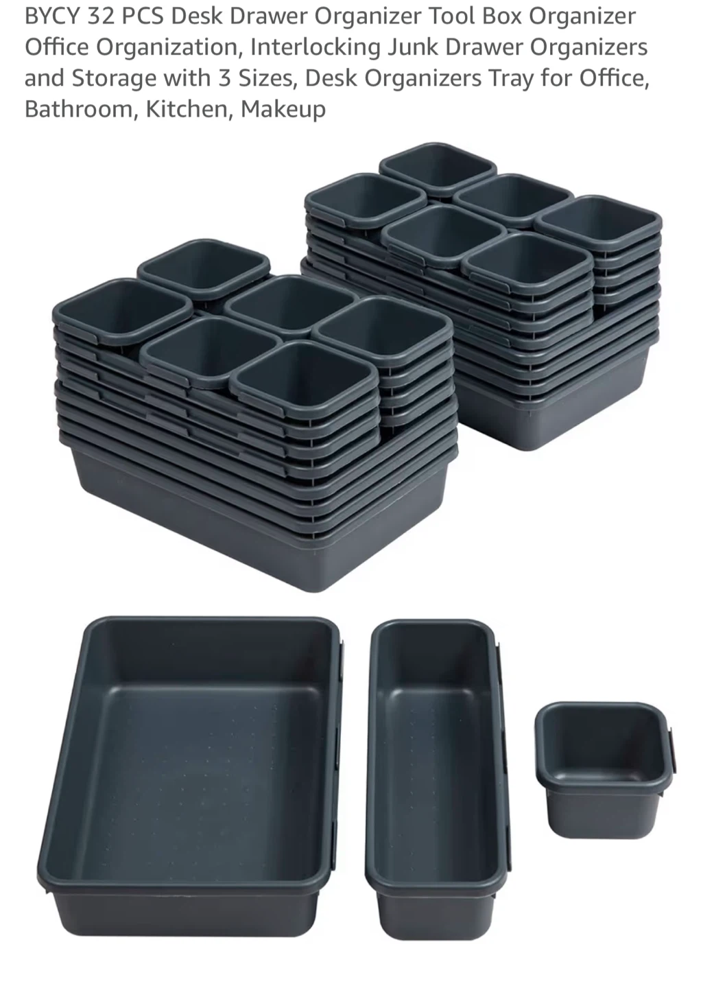 BYCY 24 PCS Desk Drawer Organizer - New