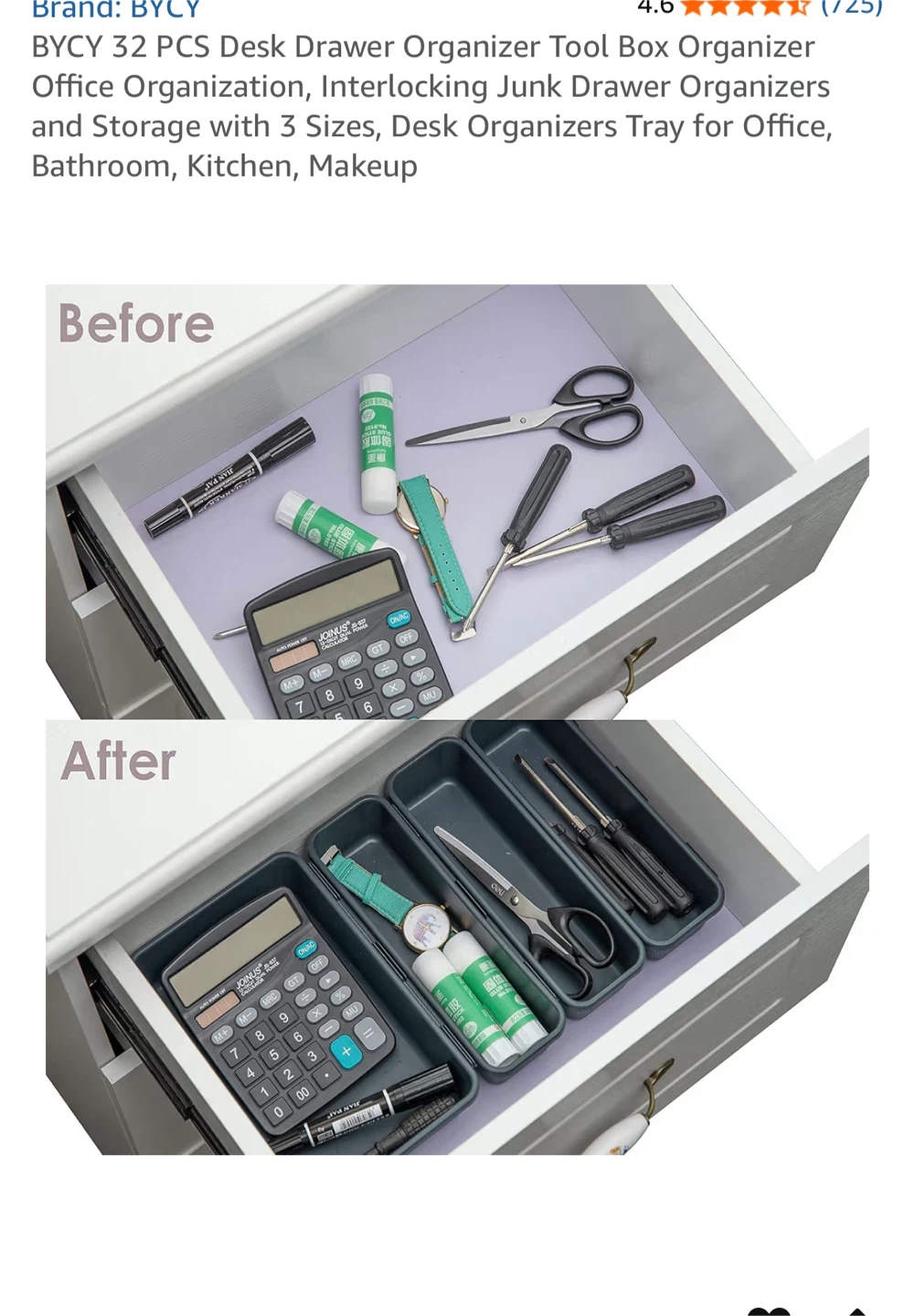 BYCY 24 PCS Desk Drawer Organizer - New - photo 2