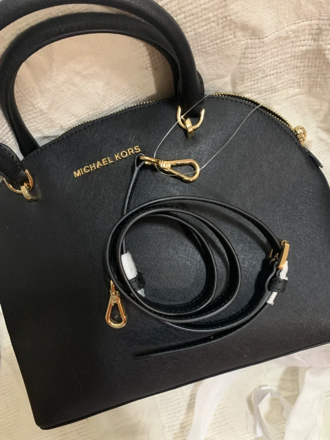 Michael Kors Dome Satchel - Black, brand new , moving sales