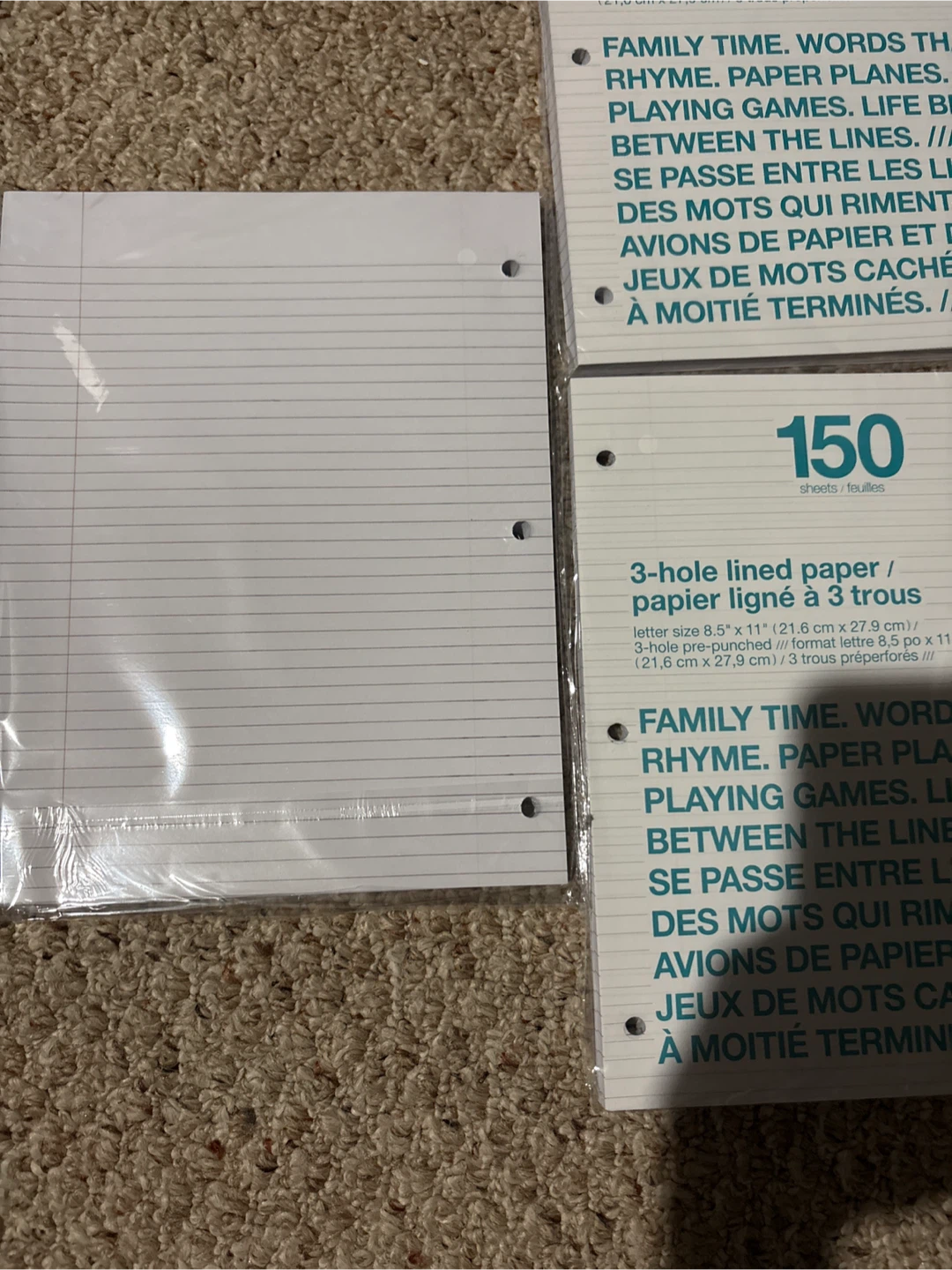 150 Sheet 3-Hole Lined Paper - New - photo 2