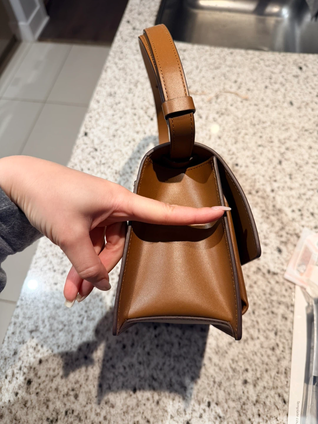 De Meriel Brown Leather Shoulder Bag - photo 4