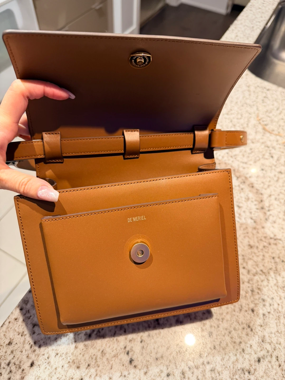 De Meriel Brown Leather Shoulder Bag - photo 3