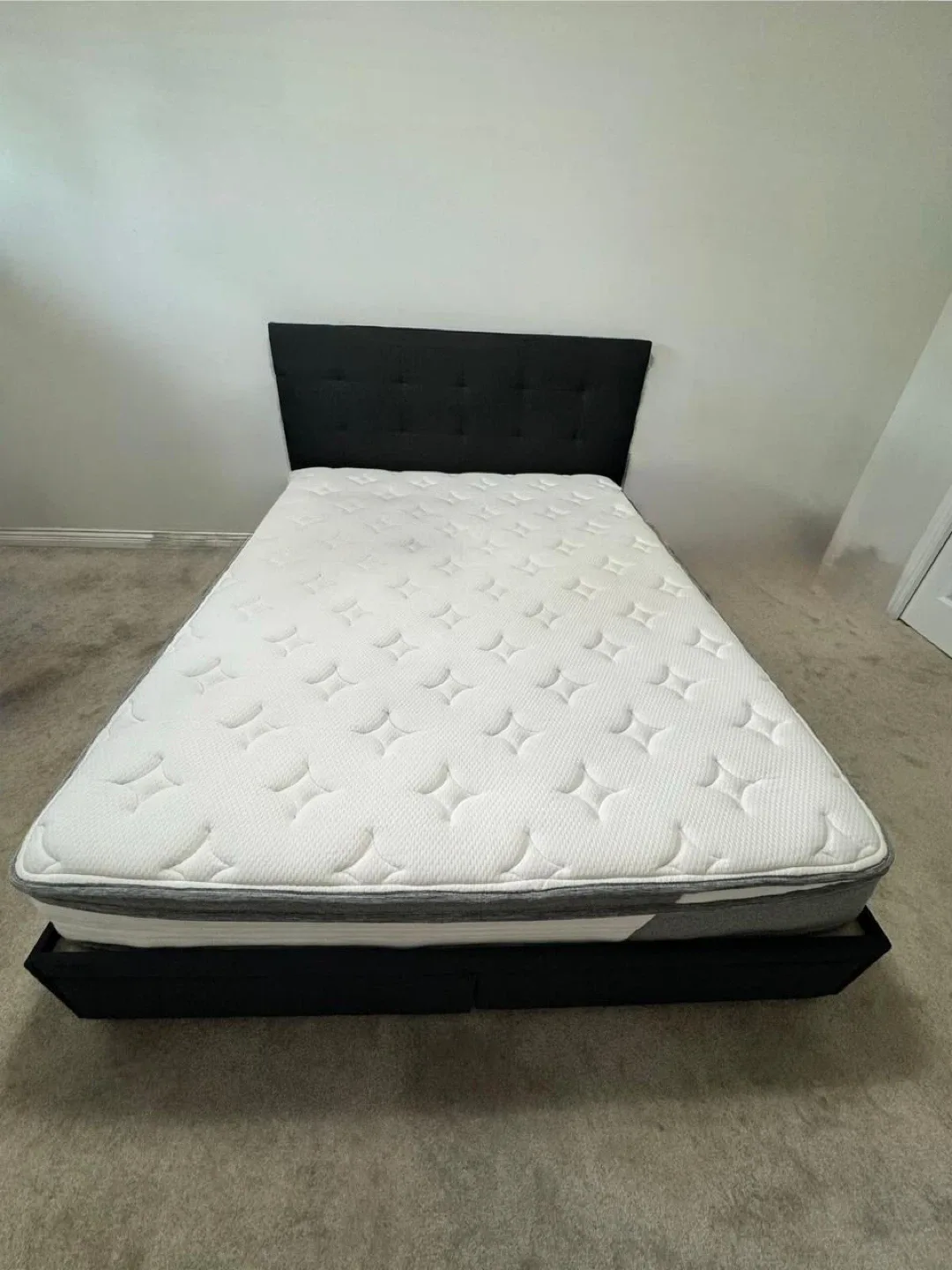 Queen Size Bed Frame and Mattress - urgent Move out by dec 13
