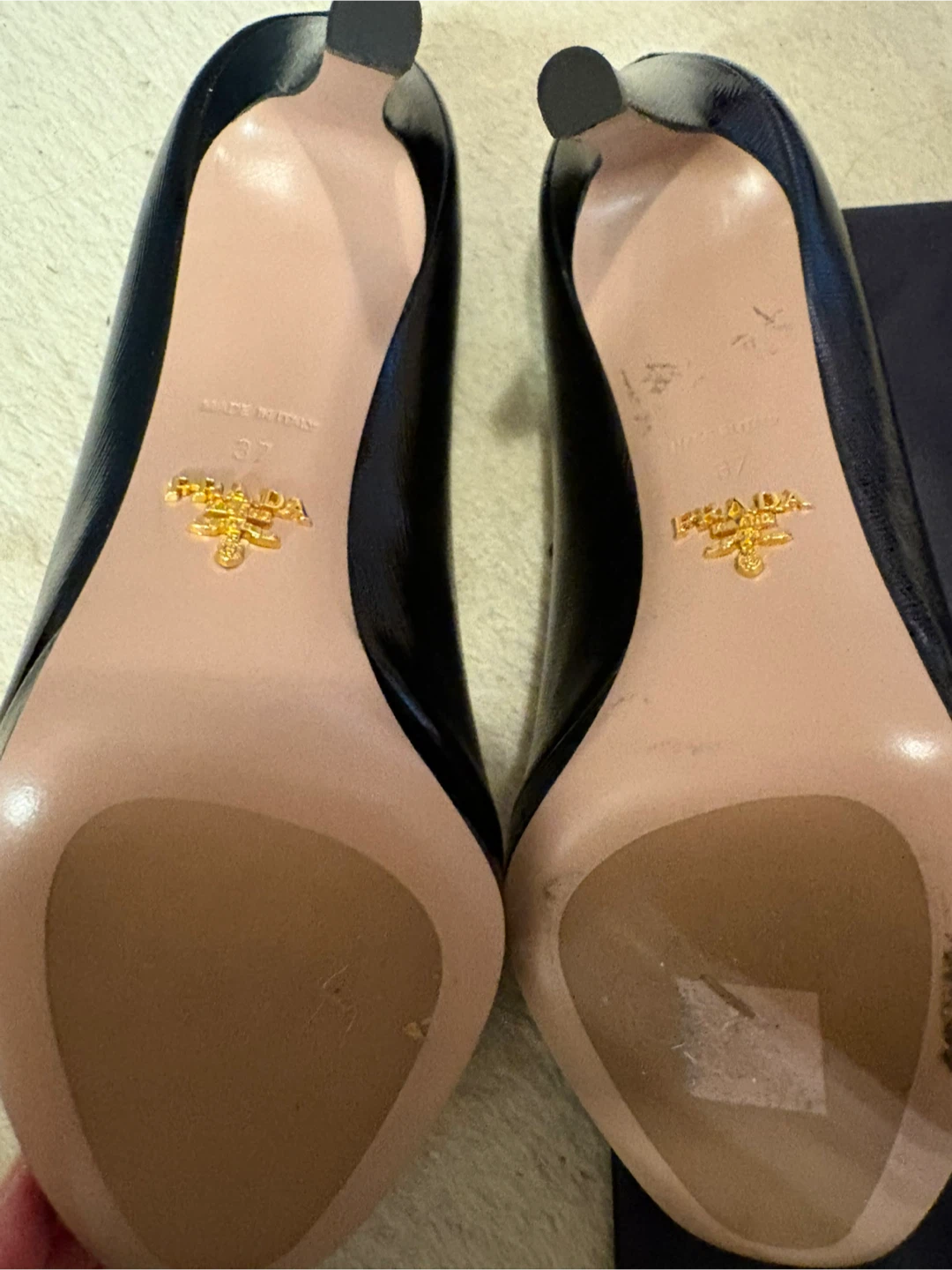 Prada Black Patent Leather Pumps - Size 37 - photo 4
