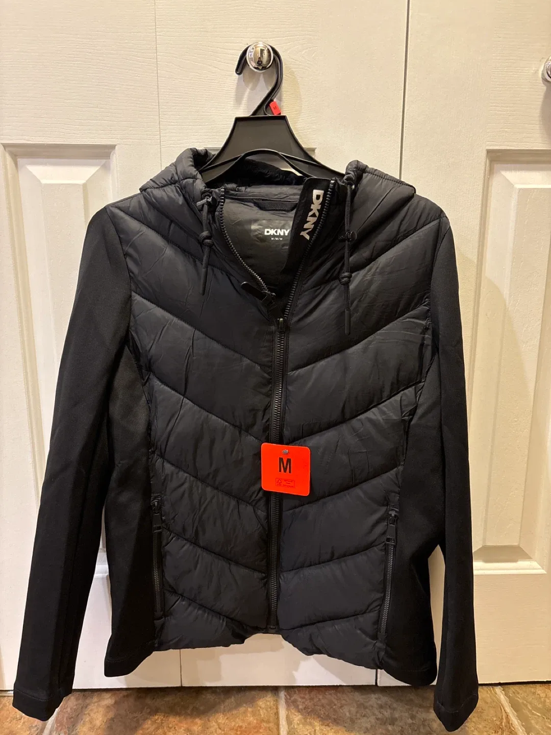 DKNY Black Puffer Jacket - Size M