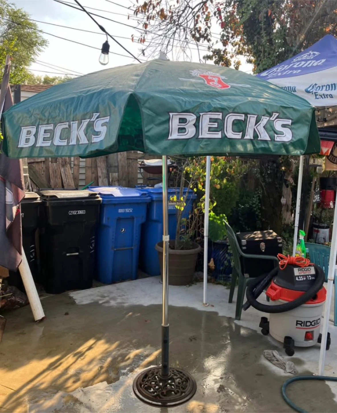 Beck's Beer Patio Umbrella - Green - photo 2