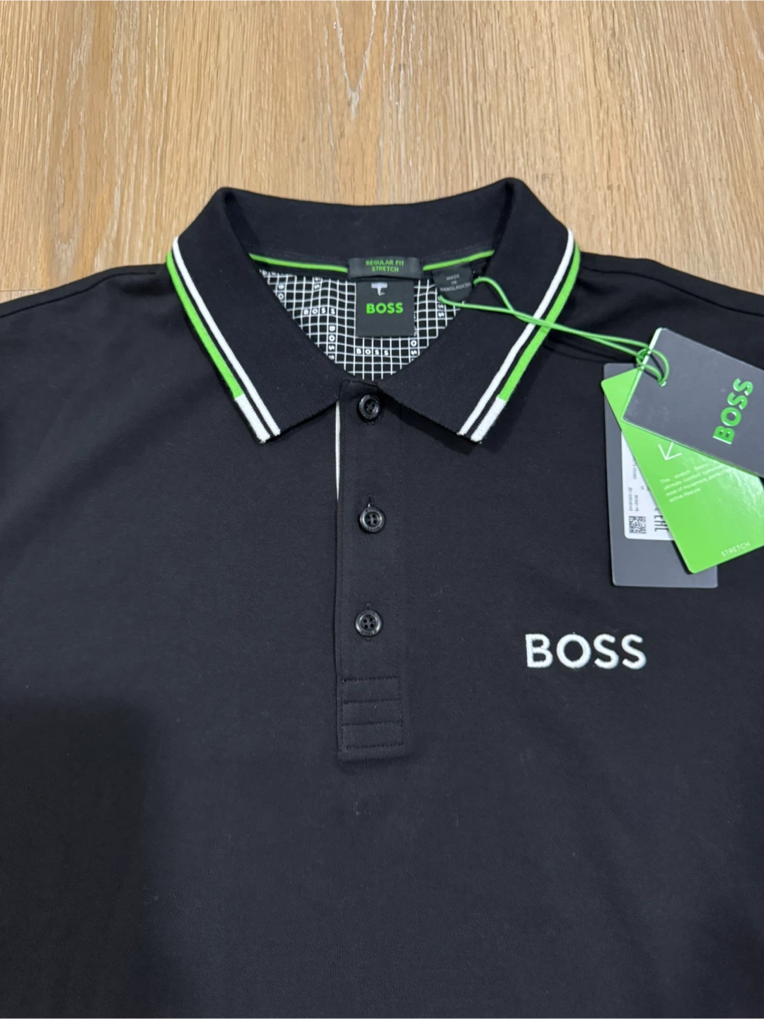 Hugo BOSS Mens Black Polo T-Shirt Size Medium - photo 2