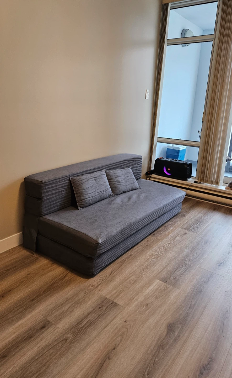 Gray Folding Mattress Sofa Bed - photo 3
