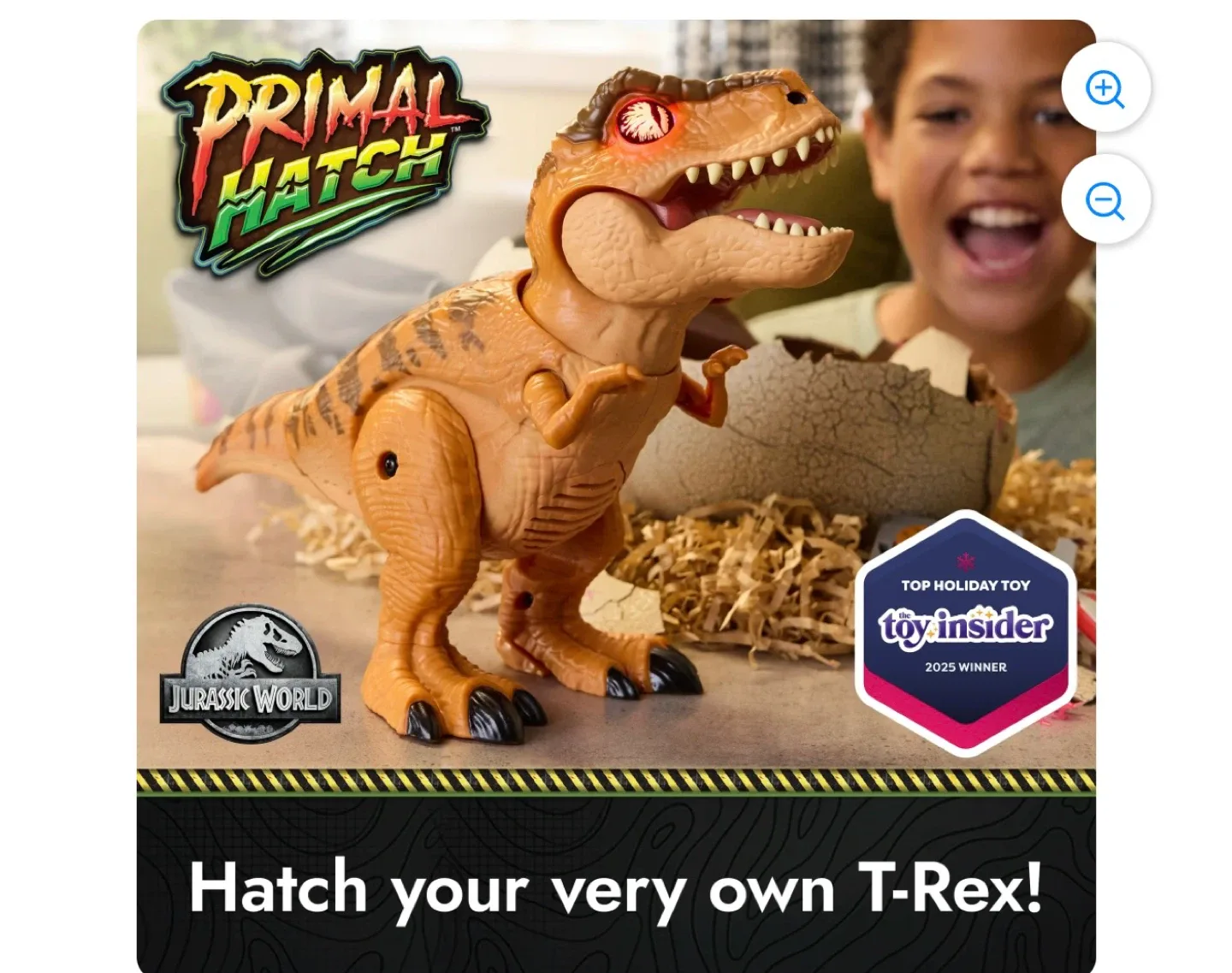 Jurassic World Primal Hatch T-Rex Dinosaur Toy