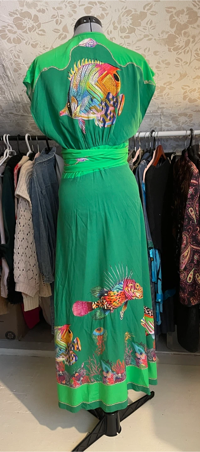 COLCCI Brazil Maxi Wrap Dress  Tropical Fish Print – Size M/L - photo 2