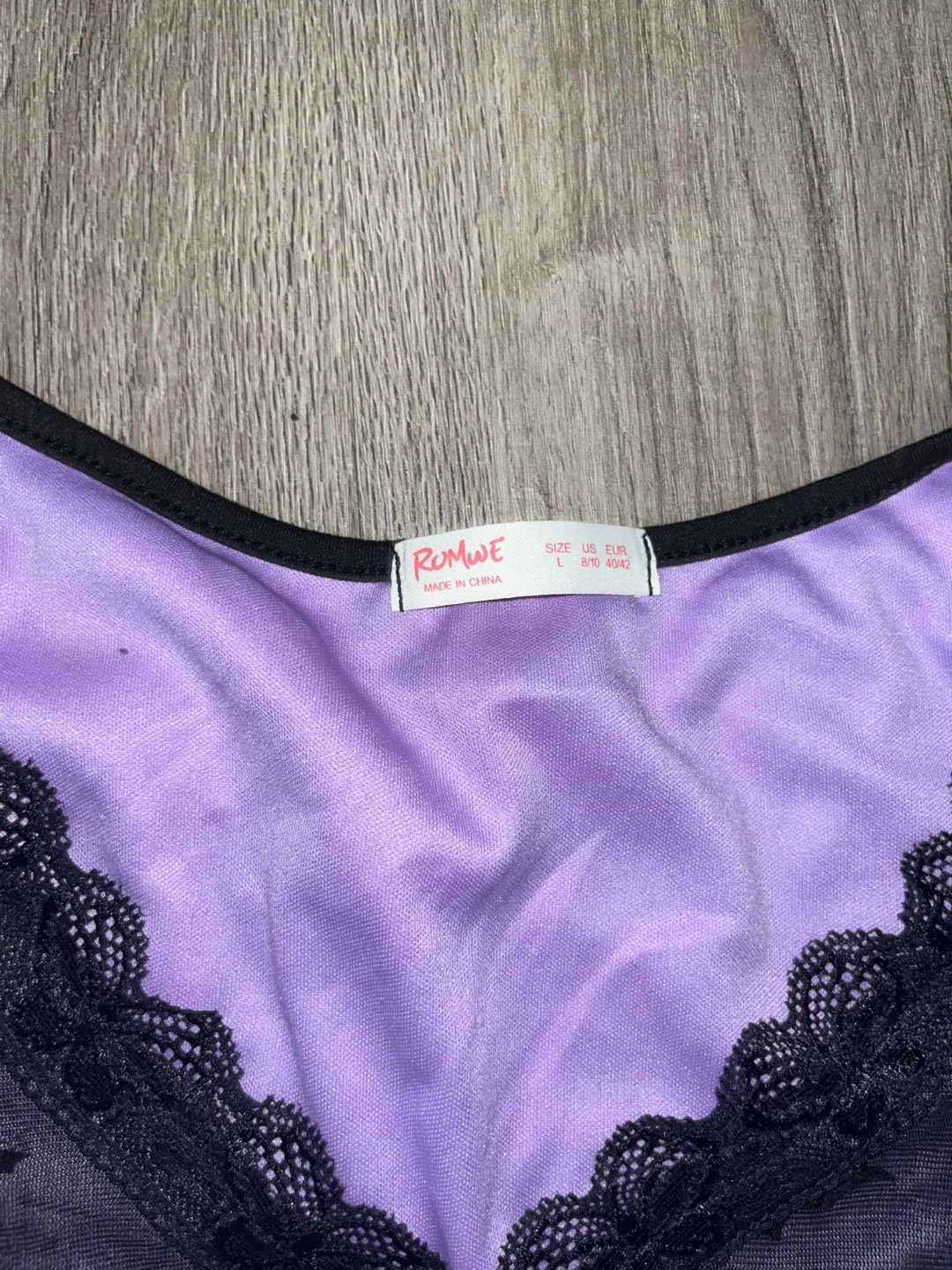 Purple Bat Print Crop Top - Size L - photo 2