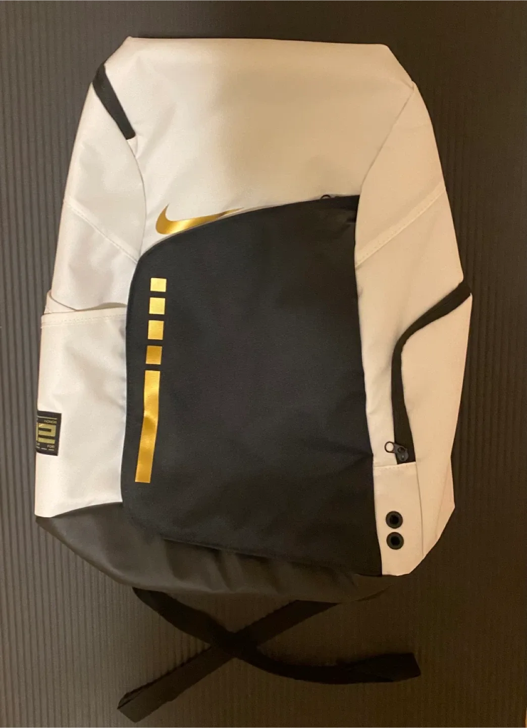 Nike Elite Backpack - White/Black/Gold